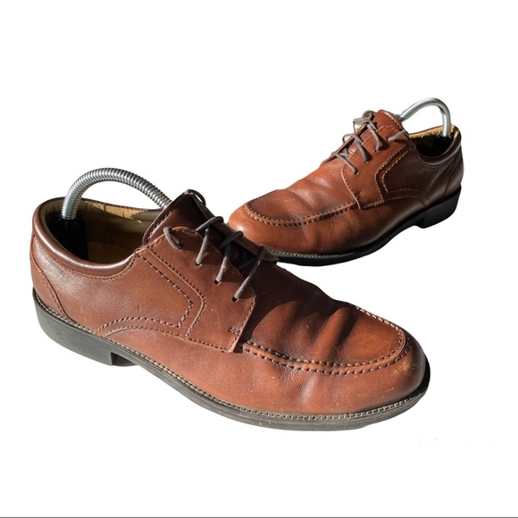 Chaps Other - Chaps 96-26852 Brown Leather Oxfords Tie Lace Dress Loafer Shoes Mens size 8M